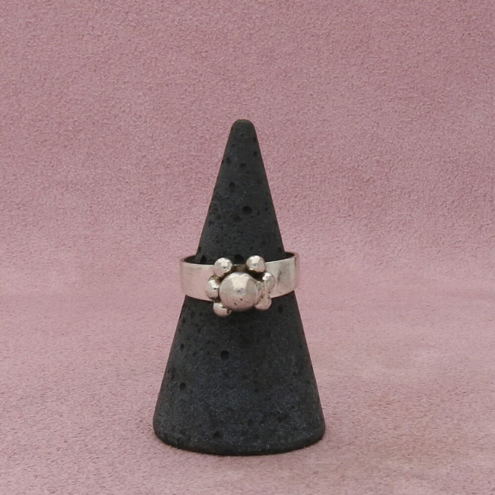 erik granit sterling silver vintage finland modernist beaded ring 6